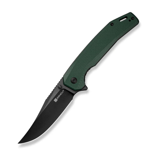 SENCUT Vornix Flipper Knife Teal Green G10 Handle 3.65inch Black 9cr18mov Blade