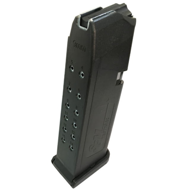  Tactical 9mm Glock Compatible Pistol Magazine 15 Round Black SGMTMG19 Ammo