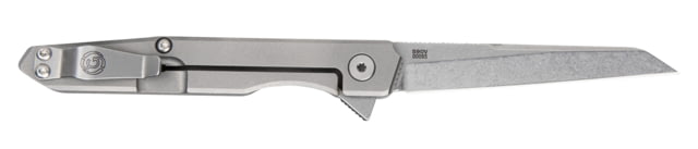 Southern Grind Quill Folding Knife 3in CPM S90V Wharncliffe Plain Stonewash Blade Stonewashed Titanium Handle - Southern Grind