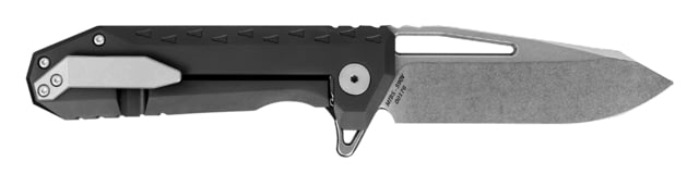 Southern Grind Penguin Folding Knife 3.5in CPM S90V Drop Point Plain Stonewash Blade Black Titanium Handle - Southern Grind