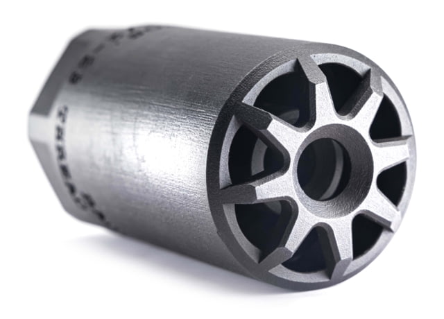 USED Sharps Bros. Badlands Integrated Muzzle Brake & Blast Deflector Heat Treated 17-4 Stainless Steel Nitride Finish 1/2x28 Threads 2.75in BAD01 - Sharps Bros.