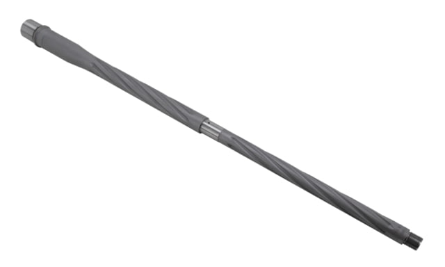 Shaw AR-10 6.5 Creedmoor Threaded Barrel Spiral Flute 24in HBAR Profile 1-8 Twist 5/8-24 Thread Matte Stainless - Shaw