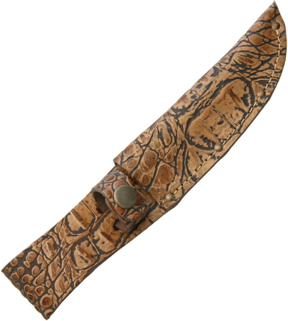 Sheath Fixed Blade Sheath Alligator Pattern with Leather Construction Fits Up To 5in Fixed Blade Knife Alligator Pattern Leather Construction - Sheath