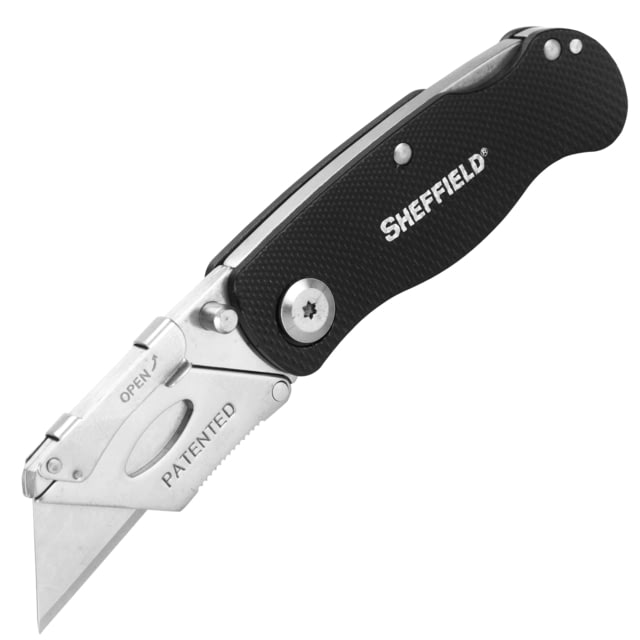 Sheffield Lock Back Utility Folding Knife 3.5in Black - Sheffield