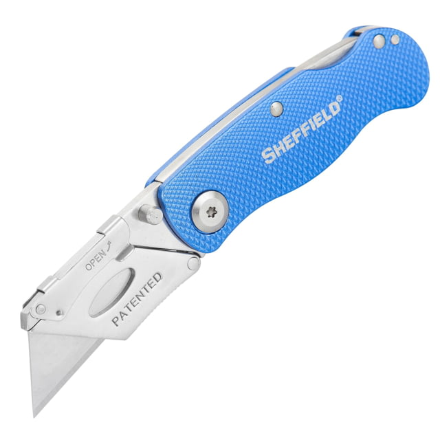 Sheffield Lock Back Utility Folding Knife 3.5in Blue - Sheffield
