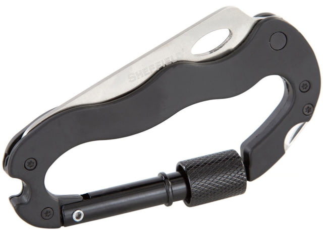 Sheffield Wilco 4-In-1 Carabiner Multi-Tool Black - Sheffield