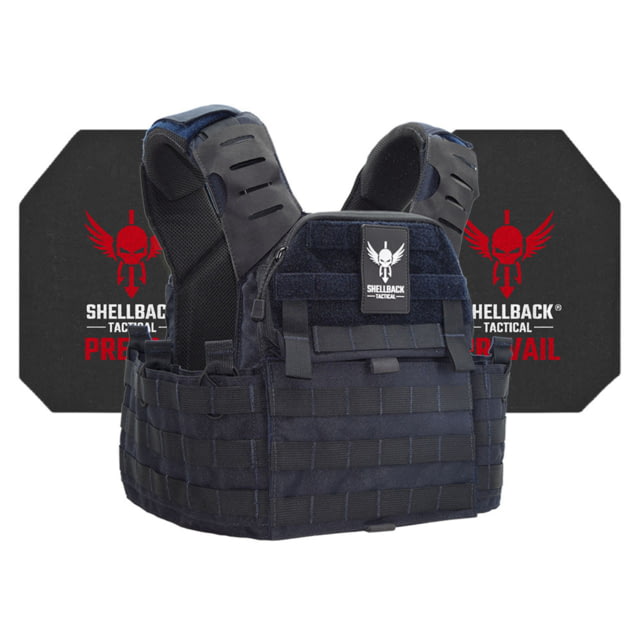 Shellback Tactical Banshee Elite 2.0 Active Shooter Kit with Level IV Model 4S17 Armor Plates Navy Blue One Size - Shellback Tactical