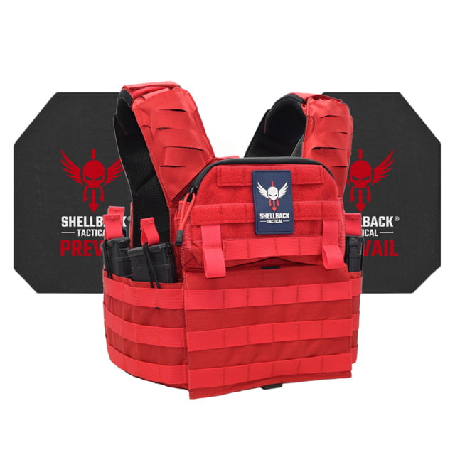 Shellback Tactical Banshee Elite 2.0 Active Shooter Kit with Level IV Model 4S17 Armor Plates Range Red One Size - Shellback Tactical