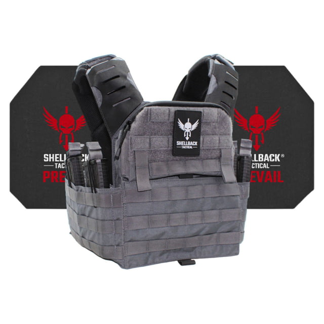Shellback Tactical Banshee Elite 2.0 Active Shooter Kit with Level IV Model 4S17 Armor Plates Wolf Grey One Size - Shellback Tactical