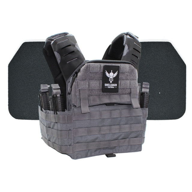Shellback Tactical Banshee Elite 2.0 Body Armor Kit with Level III+ Model P5mmSAO Armor Plates Wolf Grey One Size - Shellback Tactical