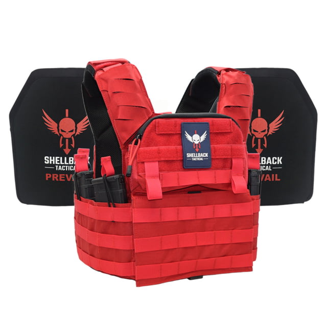 Shellback Tactical Banshee Elite 2.0 Lightweight Armor System w/ Model LON-III-P Plates Range Red One Size - Shellback Tactical