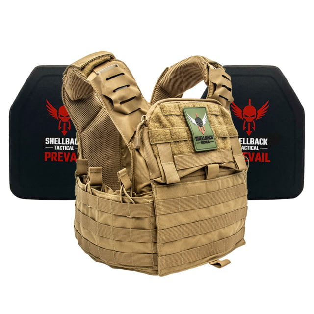 Shellback Tactical Banshee Elite 2.0 Lightweight Level IV Ceramic Plates Armor Kit Coyote One Size - Shellback Tactical