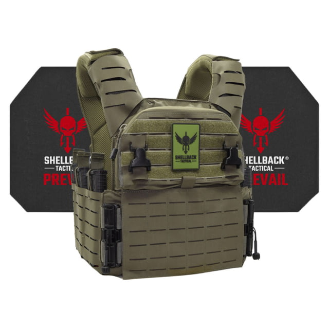 Shellback Tactical Banshee Elite 3.0 Active Shooter Kit with Level IV Model 4S17 Armor Plates Ranger Green L/XL - Shellback Tactical