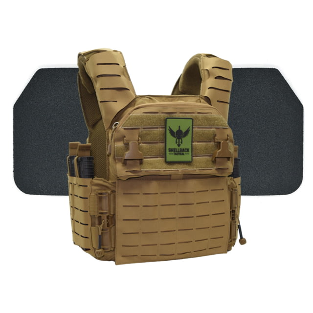 Shellback Tactical Banshee Elite 3.0 Body Armor Kit with Level III+ Model P5mmSAO Armor Plates Coyote 2X/3X - Shellback Tactical