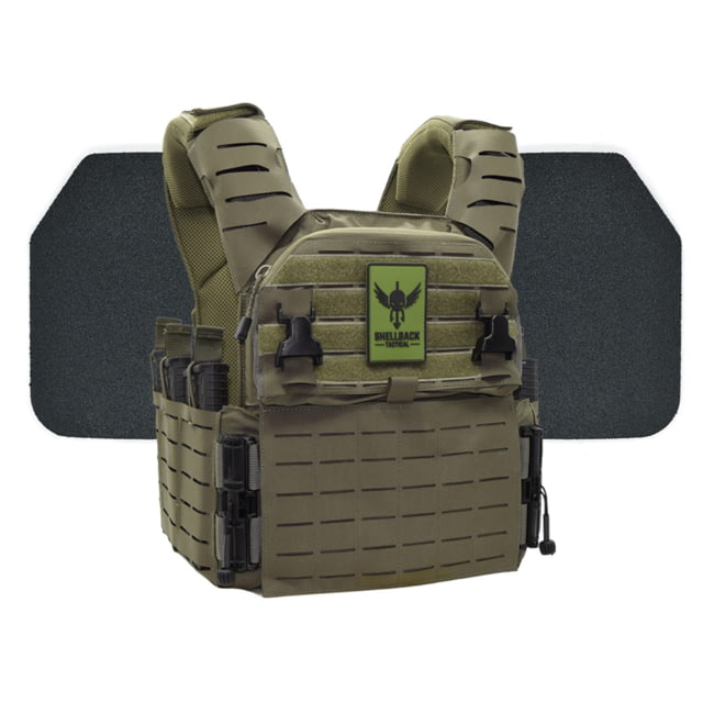 Shellback Tactical Banshee Elite 3.0 Body Armor Kit with Level III+ Model P5mmSAO Armor Plates Ranger Green 2X/3X - Shellback Tactical