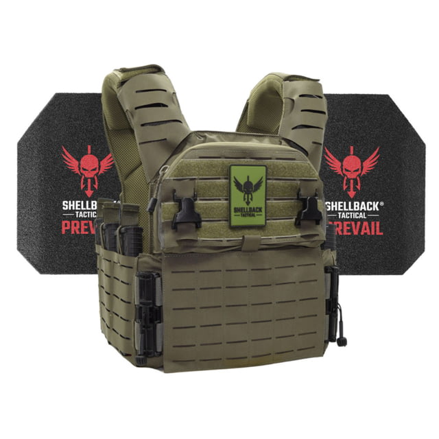 Shellback Tactical Banshee Elite 3.0 Level III Steel Plates Armor Kit, Ranger Green, Small/Medium, SBT-BANELT3-AR1000-RG-SM