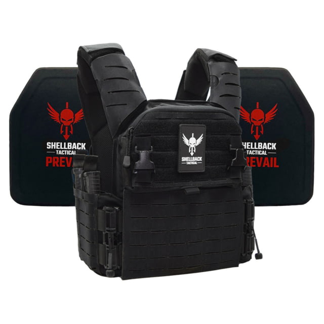 Shellback Tactical Banshee Elite 3.0 Level IV Body Armor Kit w/ Model 4SICMH Ceramic Plates Black 2XL/3XL - Shellback Tactical