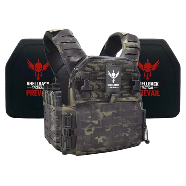 Shellback Tactical Banshee Elite 3.0 Level IV Body Armor Kit w/ Model 4SICMH Ceramic Plates Ranger Green/Multicam Black Large/Extra Large - Shellback Tactical