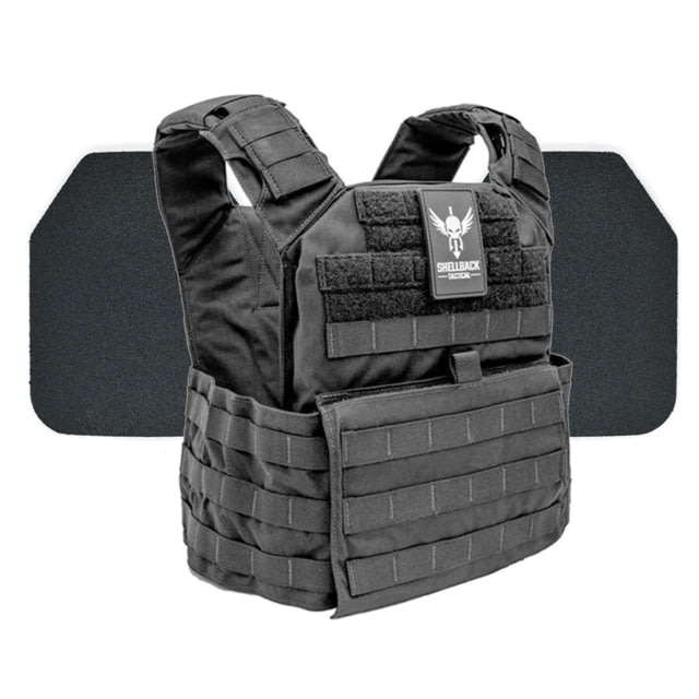 Shellback Tactical Banshee Rifle Body Armor Kit with Level III+ Model P5mmSAO Armor Plates Black One Size - Shellback Tactical