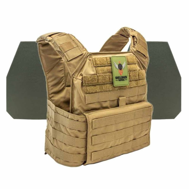 Shellback Tactical Banshee Rifle Level IV Body Armor Kit with Model L410 Plates Coyote One Size - Shellback Tactical