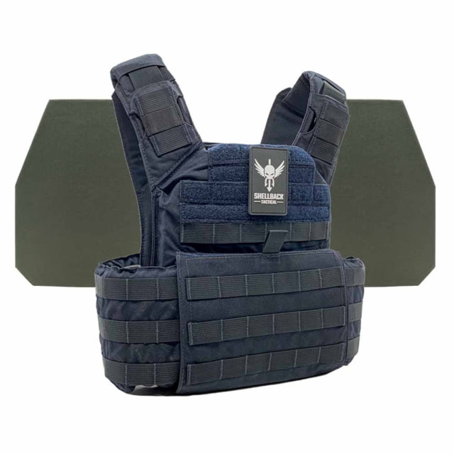 Shellback Tactical Banshee Rifle Level IV Body Armor Kit with Model L410 Plates Navy Blue One Size - Shellback Tactical