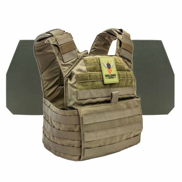 Shellback Tactical Banshee Rifle Level IV Body Armor Kit with Model L410 Plates Ranger Green One Size - Shellback Tactical