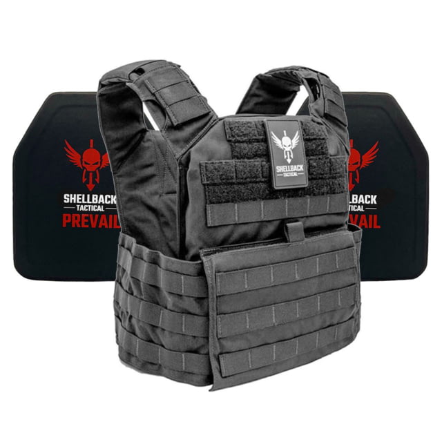 Shellback Tactical Banshee Rifle Lightweight Level IV Ceramic Plates Armor Kit Black One Size - Shellback Tactical