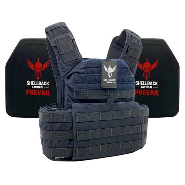 Shellback Tactical Banshee Rifle Lightweight Level IV Ceramic Plates Armor Kit Navy Blue One Size - Shellback Tactical