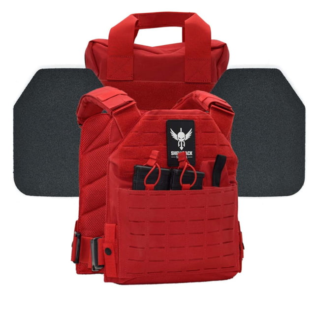 Shellback Tactical Defender 2.0 Active Shooter Armor Kit with Level III+ Model P5mmSAO Armor Plates Range Red One Size - Shellback Tactical