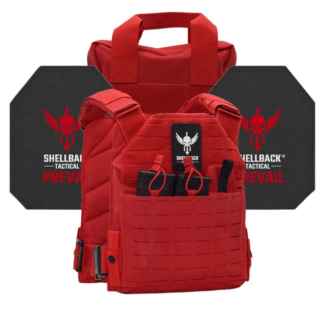 Shellback Tactical Defender 2.0 Active Shooter Armor Kit with Level IV Model 4S17 Armor Plates Range Red One Size - Shellback Tactical
