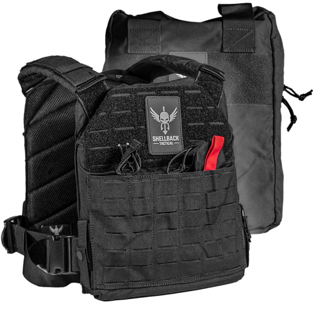 Shellback Tactical Defender 2.0 Active Shooter Kit Plate Carrier and Bag Black One Size - Shellback Tactical