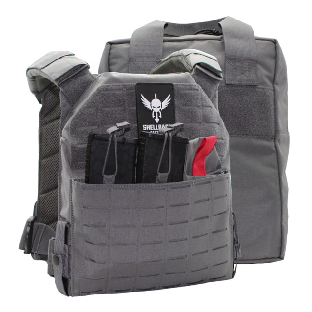 Shellback Tactical Defender 2.0 Active Shooter Kit Plate Carrier and Bag Wolf Grey One Size - Shellback Tactical