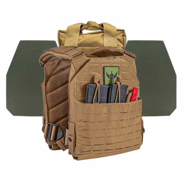 Shellback Tactical Defender 2.0 Level IV Active Shooter Armor Kit with Model L410 Plates Coyote One Size - Shellback Tactical