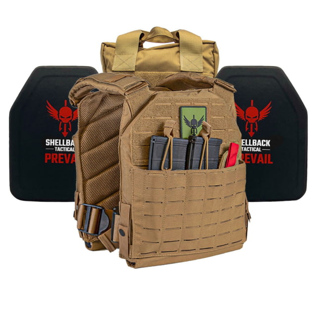 Shellback Tactical Defender 2.0 Lightweight Level IV Ceramic Plates Armor Kit Coyote One Size