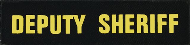 Shellback Tactical Deputy Sheriff ID Placard Hook Back 1 x 5inch Gold on Black One Size Fits Most - Shellback Tactical