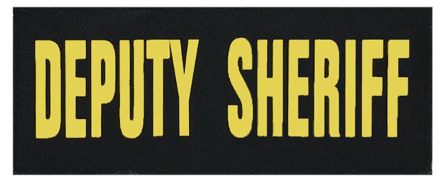 Shellback Tactical Deputy Sheriff ID Placard Hook Back 3 x 7inch Gold on Black One Size Fits Most - Shellback Tactical