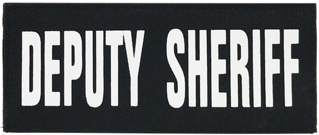 Shellback Tactical Deputy Sheriff ID Placard Hook Back 2 x 5inch White on Black One Size Fits Most - Shellback Tactical