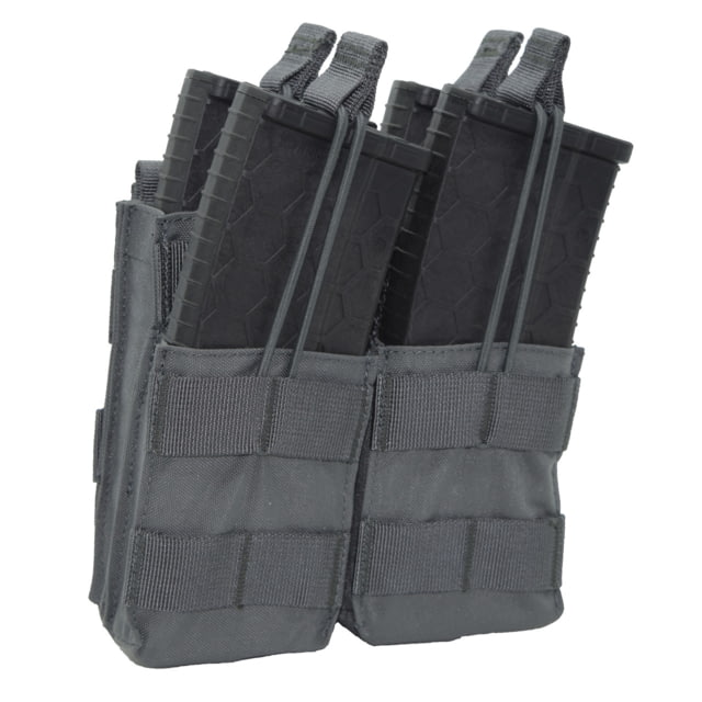 Shellback Tactical Double Stacker Open Top Pouch for Four M4/AR15 Mag Wolf Grey One Size - Shellback Tactical