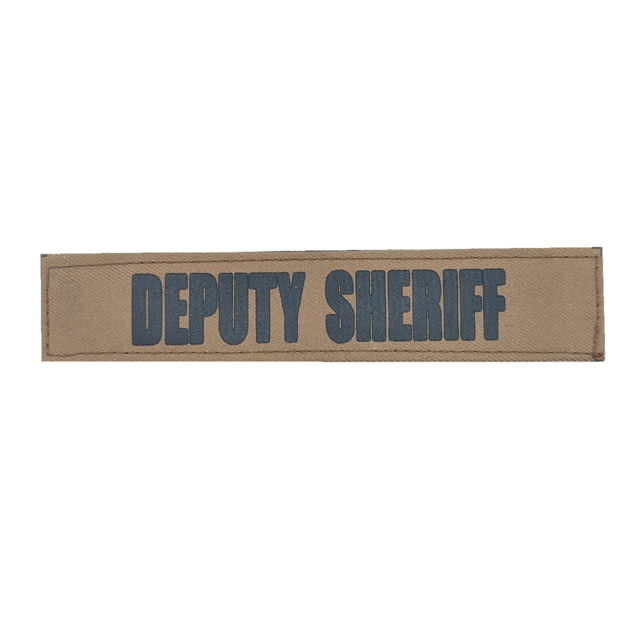 Shellback Tactical ID Placard w/ Hook Back 1x5in Deputy Sheriff/Black On Coyote - Shellback Tactical