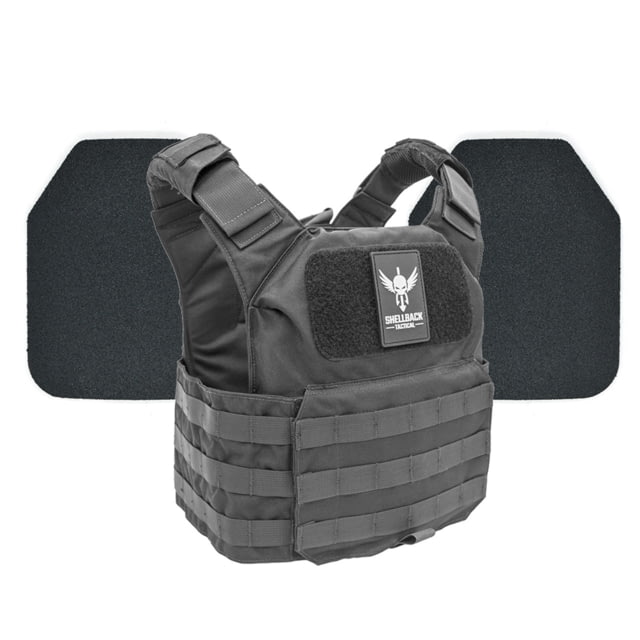 Shellback Tactical Patriot Body Armor Kit with Level III+ Model P5mmSAO Armor Plates Black One Size - Shellback Tactical