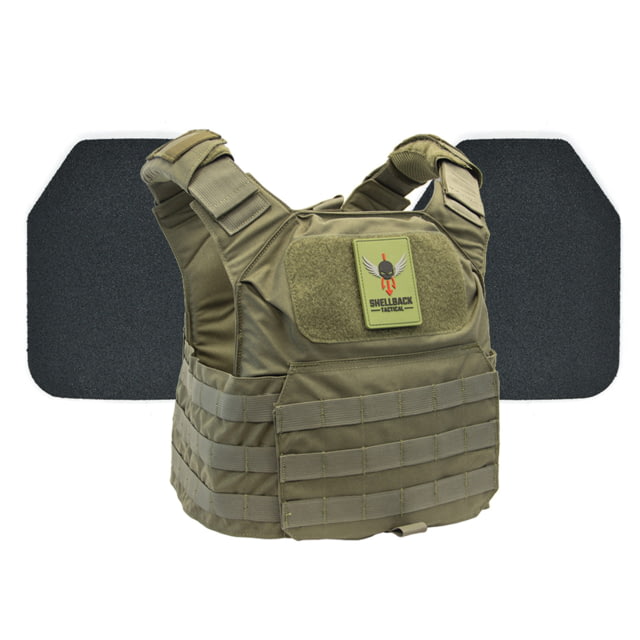Shellback Tactical Patriot Body Armor Kit with Level III+ Model P5mmSAO Armor Plates Ranger Green One Size - Shellback Tactical