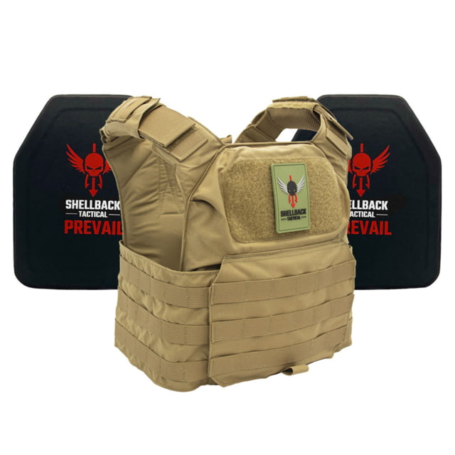 Shellback Tactical Patriot Lightweight Level IV Ceramic Plates Armor Kit Coyote One Size - Shellback Tactical