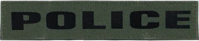 Shellback Tactical Police ID Placard Hook Back 1 x 5 inch Black on Olive One Size Fits Most - Shellback Tactical