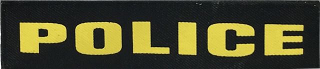 Shellback Tactical Police ID Placard Hook Back 1 x 5 inch Gold on Black One Size Fits Most - Shellback Tactical