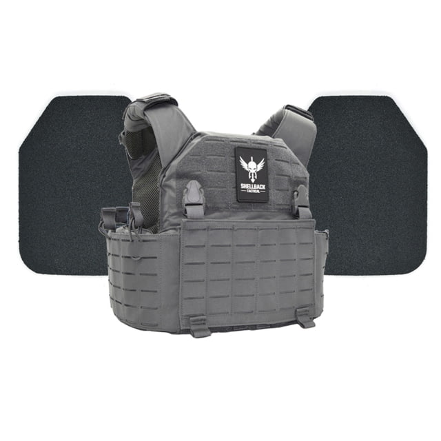 Shellback Tactical Rampage 2.0 Body Armor Kit with Level III+ Model P5mmSAO Plates Wolf Grey One Size - Shellback Tactical