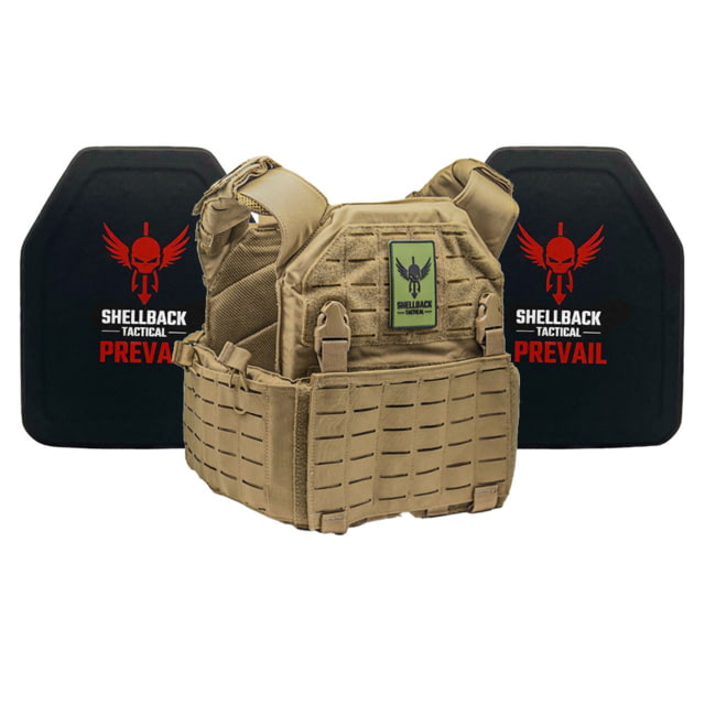 Shellback Tactical Rampage 2.0 Lightweight Level IV Ceramic Plates Armor Kit Coyote One Size
