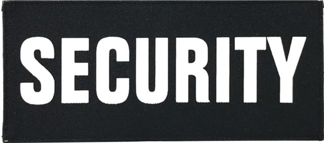 Shellback Tactical Security ID Placard Hook Back 2 x 5inch White on Black One Size Fits Most - Shellback Tactical