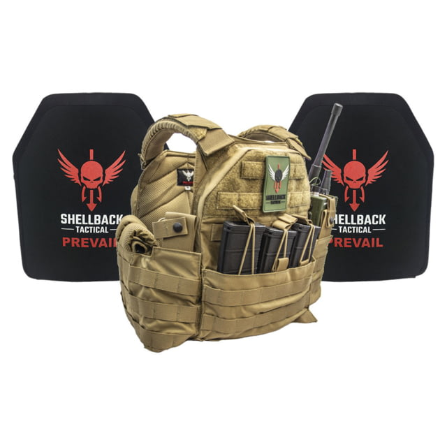 Shellback Tactical SF Lightweight Armor System with Level III+  Plates Coyote Large - Shellback Tactical