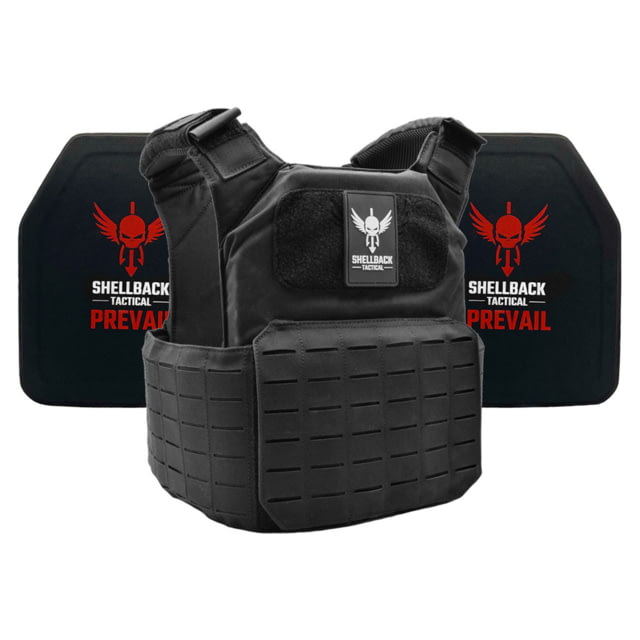 Shellback Tactical Shield 2.0 Lightweight Level IV Ceramic Plates Armor Kit Black One Size - Shellback Tactical