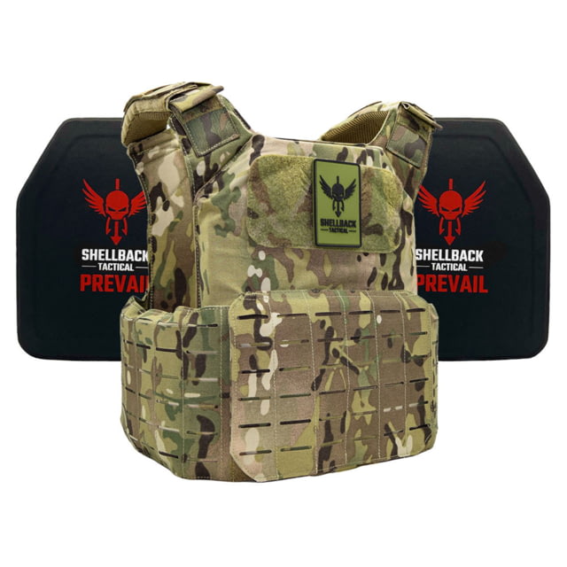 Shellback Tactical Shield 2.0 Lightweight Level IV Ceramic Plates Armor Kit Multicam One Size - Shellback Tactical